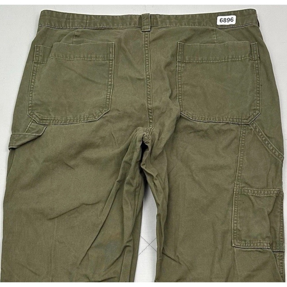 Gap Double Knee Carpenter Pants Men 34x30 Army Green Retro Utility Y2K Cotton